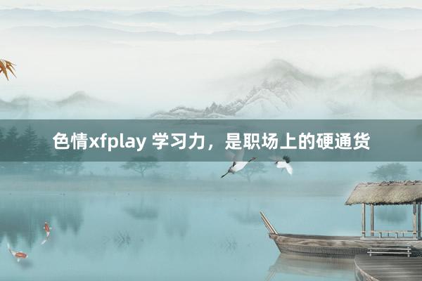 色情xfplay 学习力，是职场上的硬通货