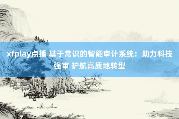 xfplay点播 基于常识的智能审计系统：助力科技强审 护航高质地转型