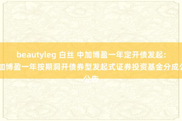 beautyleg 白丝 中加博盈一年定开债发起: 中加博盈一年按期洞开债券型发起式证券投资基金分成公告