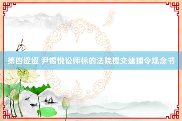 第四涩涩 尹锡悦讼师标的法院提交逮捕令观念书
