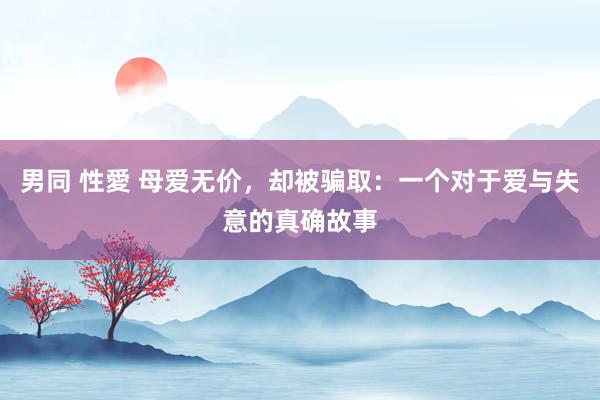男同 性愛 母爱无价，却被骗取：一个对于爱与失意的真确故事