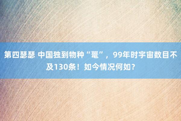 第四瑟瑟 中国独到物种“鼍”，99年时宇宙数目不及130条！如今情况何如？
