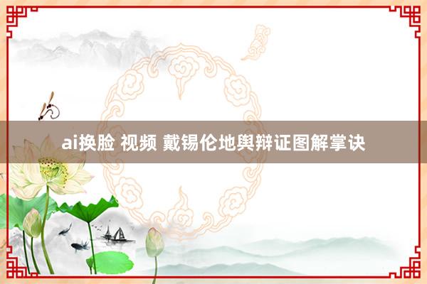 ai换脸 视频 戴锡伦地舆辩证图解掌诀