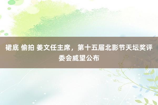裙底 偷拍 姜文任主席，第十五届北影节天坛奖评委会威望公布