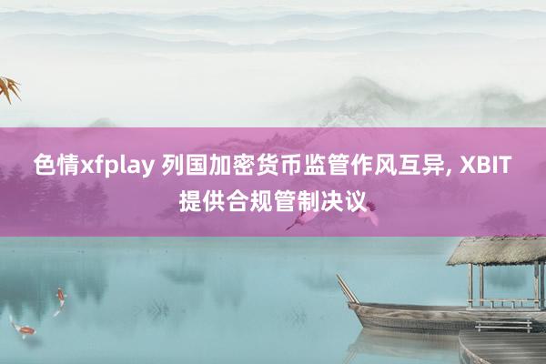 色情xfplay 列国加密货币监管作风互异， XBIT提供合规管制决议